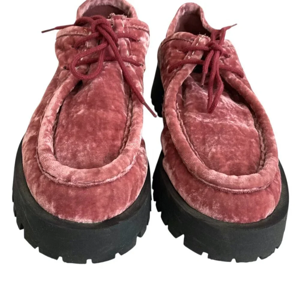 FREE PEOPLE Mackenzie Convertible Velvet Lug Sole Oxford Loafer